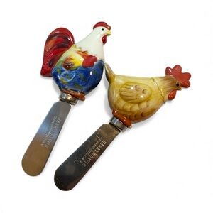 Colorful Rooster and Hen Spreaders